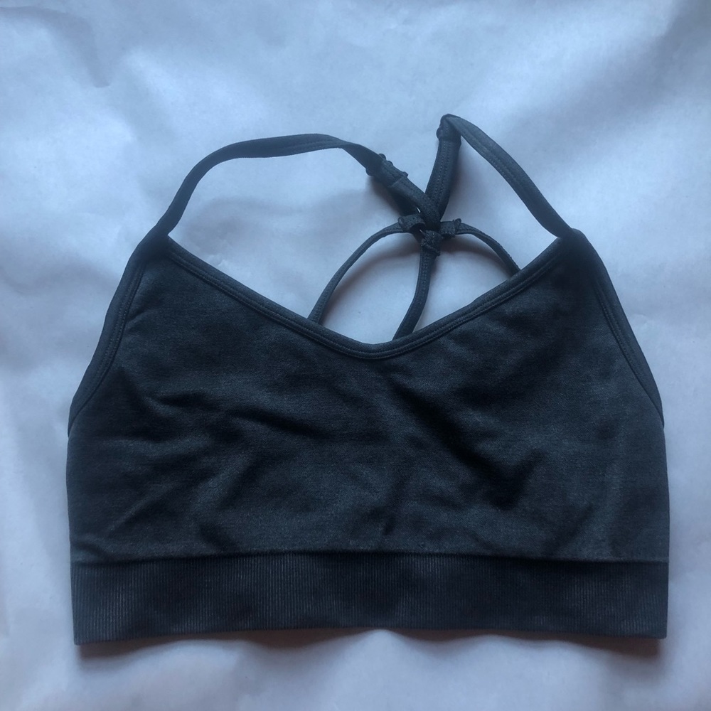 ❤️Aerie Offline Charcoal Grey Bralette Crisscross Back Size M